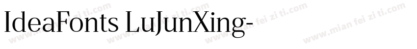 IdeaFonts LuJunXing字体转换